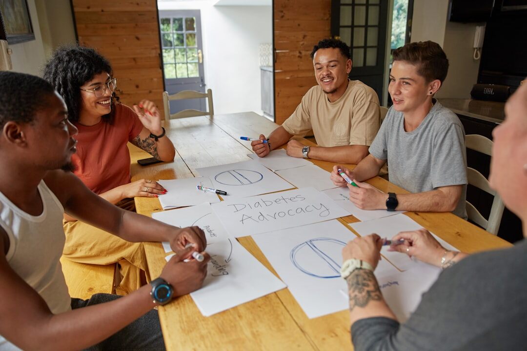 team brainstorming session