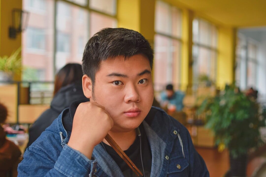 person listening attentively